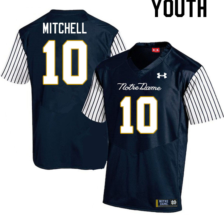 Youth #10 Kris Mitchell Notre Dame Fighting Irish College Football Jerseys Stitched-Alternate